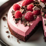 Luxurious chocolate raspberry mousse cake with silky layers and a perfect fruity balance.