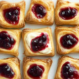 Flaky cherry cream cheese danishes with a creamy filling, perfect for a quick and easy treat.