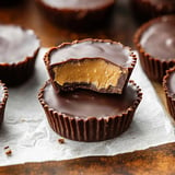 Easy-to-make peanut butter cups with a smooth filling and a decadent chocolate coating.