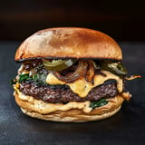 Juicy smash burgers with caramelized onions and spicy jalapeños for a bold, flavorful bite.