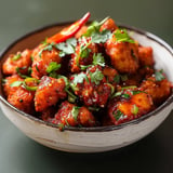 Spicy and crispy chilli mushroom tossed in a flavorful Indo-Chinese sauce.