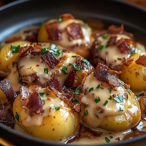 Creamy Mississippi mud potatoes loaded with cheese, bacon, and flavorful seasonings.